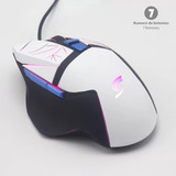 Mouse Gamer Vídeo Juegos Alámbrico Jyr Mgjr-048 Configurable Color Blanco