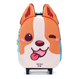 Mochila Con Carro Jardin 12p 3d Animalitos Original Skora