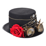 Sombrero Steampunk Con Gafas, Correa De Acceso Ajustable [u]