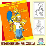 Kit Librito Para Pintar Y Personalizar Los Simpson