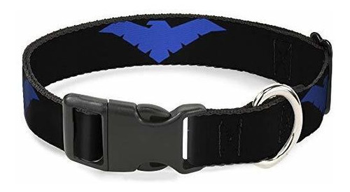 Collar De Gato Breakaway Nightwing Logo Negro Azul 8 A 12 Pu