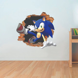 Vinilo Adhesivo Sonic Pared Rota Decorativo 50 Cm.