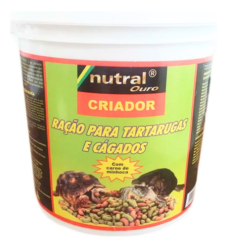 Ração Para Tartarugas Jabuti Cágado Nutral Ouro - 1.300kg 