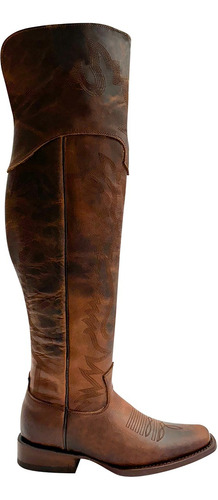 Bota Vaquera Rodeo Dama Tubo Alto Horsag Piel 100% Original 