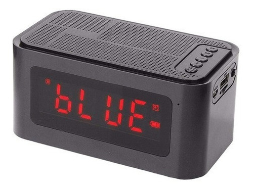 Reloj Despertador Altavoz Bluetooth Micro Sd Mp3 Usb Recarga