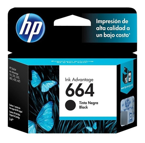 Cartuchos Hp 664 Orig Negro 5275 3789 4535 2135 1115 Tienda 