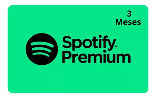 Cartão Gift Card Spotify Premium 03 Meses - 100 % Original !