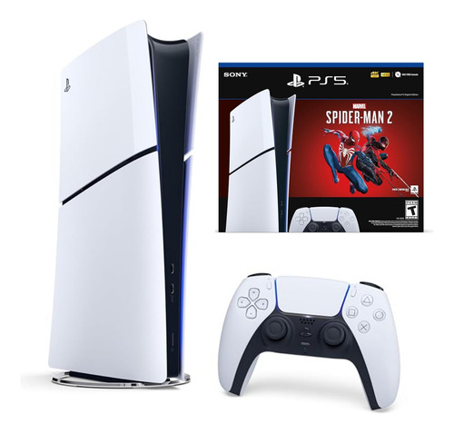 Console Sony Playstation 5 Slim Digital 1tb Bundle Spider Man Branco