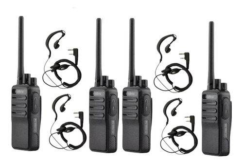 Kit 4 Rádio Comunicador Intelbras Uhf Rc3002 +4fones +brinde