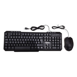 Combo Multimedia Kit Teclado Mouse Cable Usb 1000 Dpi Color Del Mouse Negro Color Del Teclado Negro