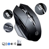 Mouse Inalámbrico Bluetooth Recargable Ergonomía 2.4g 3modos