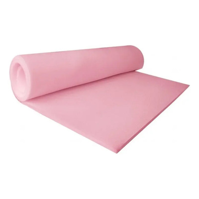 Hoja Hule Espuma 200x120x03 Cm En 24kg/m3 Color Rosa Rosa Claro Liso