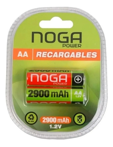 8 Pilas Doble Aa Noga 2900ma  Recargable Ramos Mejia X8