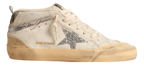 Tennis Golden Goose Mid Star Destello De Cuero Metalizado