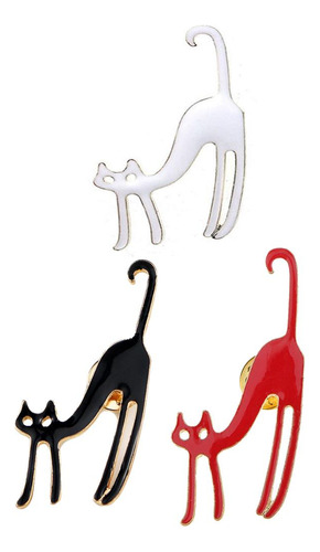 Broche Pin Gato Accesorios Para Para Proteger Ropa 3 Pedazos