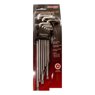 Juego Llaves Tipo Allen Torx Estrella 9 Pcs Eurotech Z Norte | Envío gratis