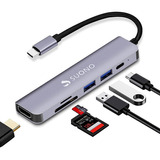 Hub Adaptador Usb Hdmi Sd Tf Lector Tarjeta Premium