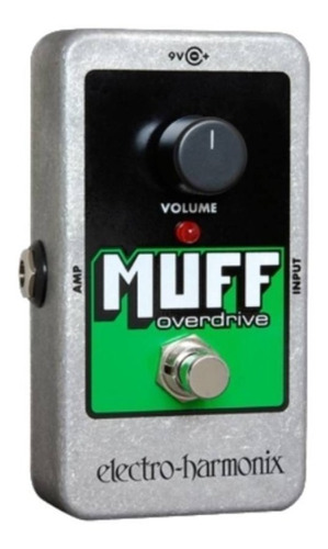 Pedal De Efeito Prateado Electro-harmonix Nano Muff Overdrive