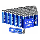 Paquete De 40 Pilas Aa Alcalinas Baterias 1hora