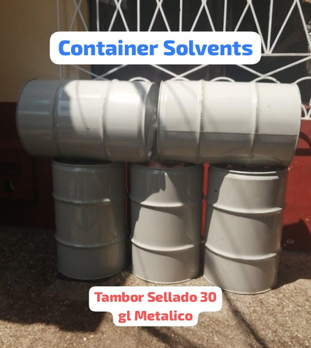 Tambor Sellado 30 Galones Metálico Caneca Sellada 30 Gl