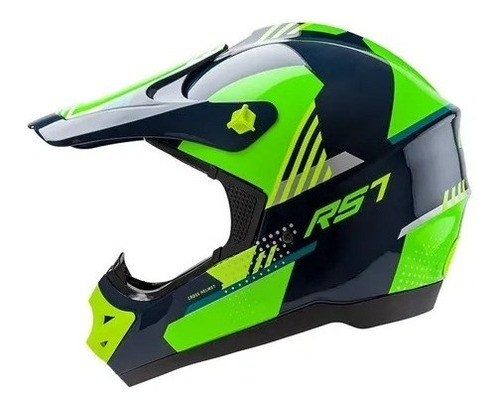 Casco Hawk Cross Rs7 Azul/verde/lila M Moto Avenida