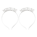 Diadema Plateada Con Letras Para Mamá Futura, Cabello De Ale