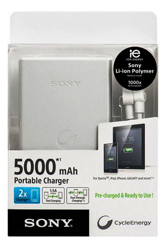 Carregador Portátil Sony 5000mah Tipo Powerbank Carga Extra