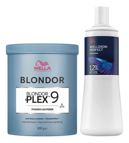 Blondorplex Nº1 800g + Ox Welloxon 30 Vol. 1l Wella Kit