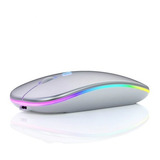 Mouse Inalambrico Nextep Ne-412p Recargable Silencioso Plata