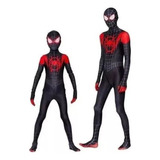 Traje De Halloween Para Spiderman Miles Morales Cosplay Adul