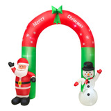 Arco Inflable De Papá Noel Inflable De 8 Pies Y Decoración D