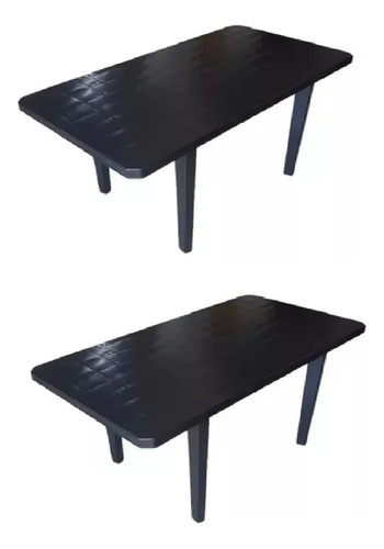 Mesa Rectangular Encastrable Mascardi Color Negro X2