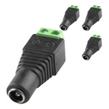 Pack Ficha Plug Conector X10 Para Alimentar Camara Cctv