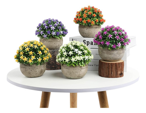 Set X6 Plantas Mini Artificiales Decorativas Interior Jardin