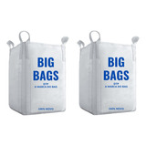 2 Saco Big Bag C1 Novo Reciclagem Entulho Boca Aberta 1000kg