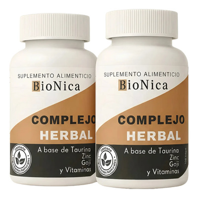 2 Pack Suplemento Bionica Con Complejo Herbal - 100 Cápsulas | Meses sin interés