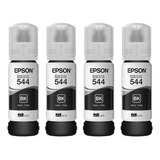 4x Tinta Original Epson T544120 T544 L3150 L3250 L3210 Preta