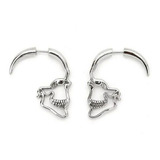 Aretes De Calavera Silueta Marca Craneoshop Color Plata