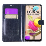 Capinha Capa Carteira De Luxo Compatível LG K52 Lmk420bmw