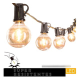 Cadena De Luces Led 25 Bombillos Vintage  G40 7.62 Mts