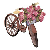 Aplique Litoarte Ref. Apm8-1068 - Bicicleta Com Rosas (8cm)