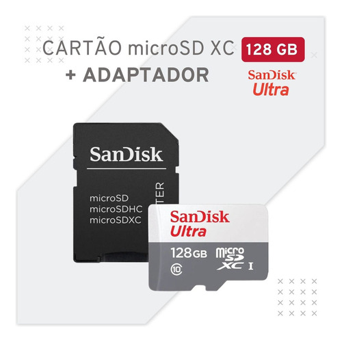 Cartão De Memória Sd 128gb 10 Para Samsung Galaxy Original