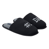 Pantufla Hombre Bordado Nro.1 Negro Corona