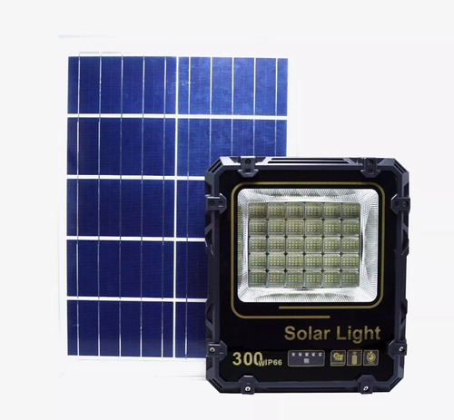 Lampara Solar Led 300w De Poder C/panel Solar Ip66