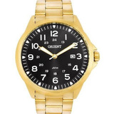 Relogio Pulso Dourado Orient Homem Original Ano Ouro 18k