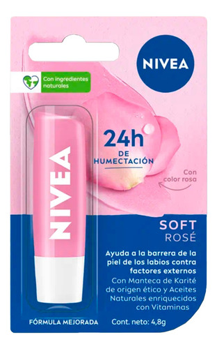 Nivea Protector Labial Soft Rose Bálsamo Humectante