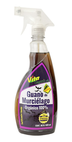 Fertilizante 100% Organico, Guano De Murcielago 600 Ml