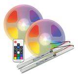 Kit Fita Led 10m Colorido Rgb 10w C/ Controle + Fonte Driver