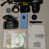 [kit Completo] Câmera Nikon D3100 Seminova