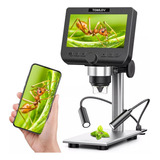 Tomlov Microscopio Digital Inalámbrico Dm4 Pro Lcd De 4.3